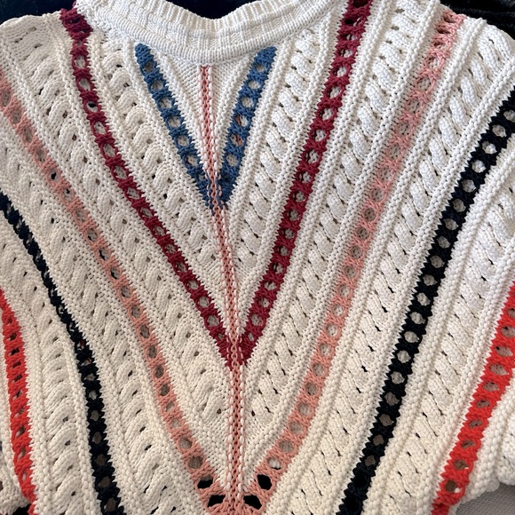 Ba&sh crochet multi colored sweater Size Small excellent condition! - Picture 6 of 13